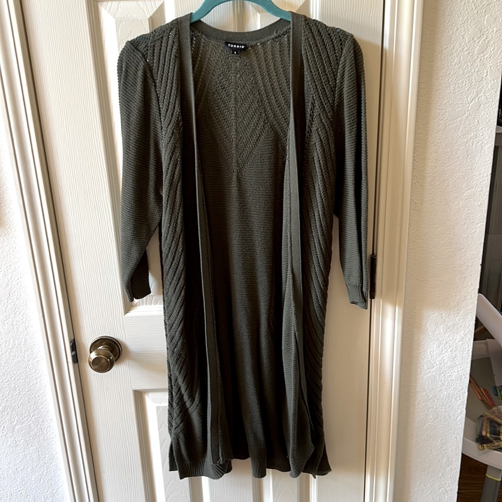 Green Torrid Cardigan - Size 1